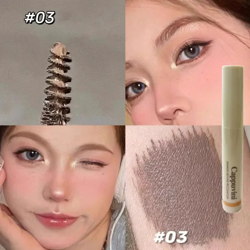 Cocoa Brown Eyebrow Tint Cream Waterproof Natural Eyebrow Tattoo Cream Light Color Eyebrows Make Up Smooth Fluff Brow Dye Pencil Qme 03