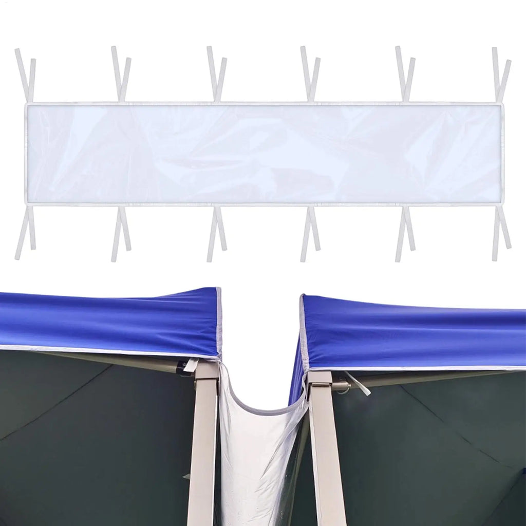 Gutter Kit for Shed Detachable Clear Extender Guard Canopy Awning Attachment for Outdoor Backyard Deck Porch Camping Lawn Pool Qme