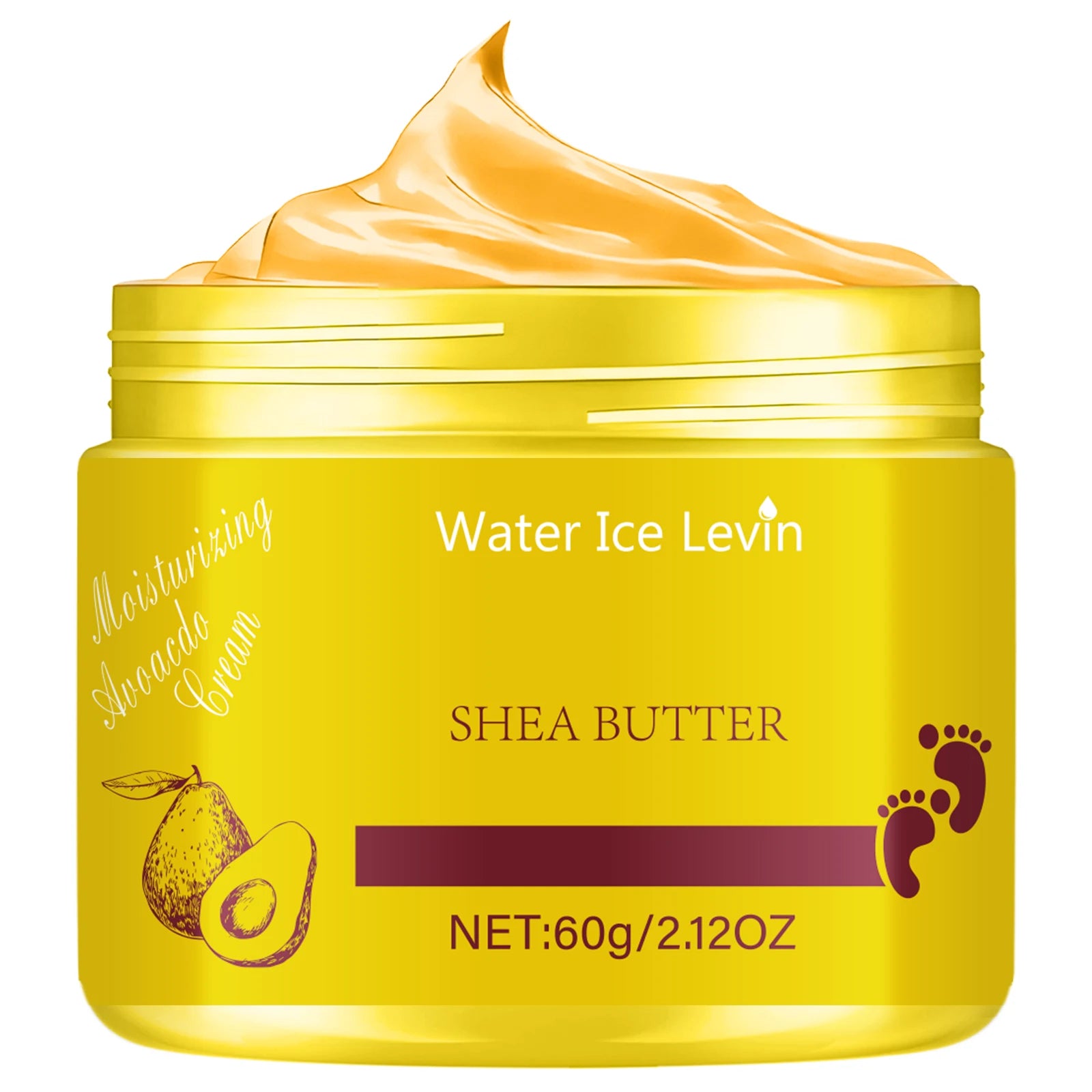 Water Ice Levin Shrando Pure Shea Butter 60g | Intense Moisture Lock | Skin Repair & Nourishment for All-Day Softness Qme one 50g