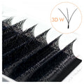 NATUHANA Double W-shape Premade Volume Fans 3D 4D 5D Eyelash Qme 3D C 0.07mm|9mm