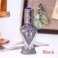 Arabian Antiqued Metal Essential Oil Bottles Refillable Perfume Qme Black