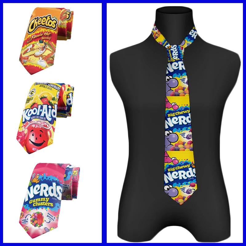 Trend Street Art Printed Tie Skateboard Youth Unisex Casual Fashion Qme