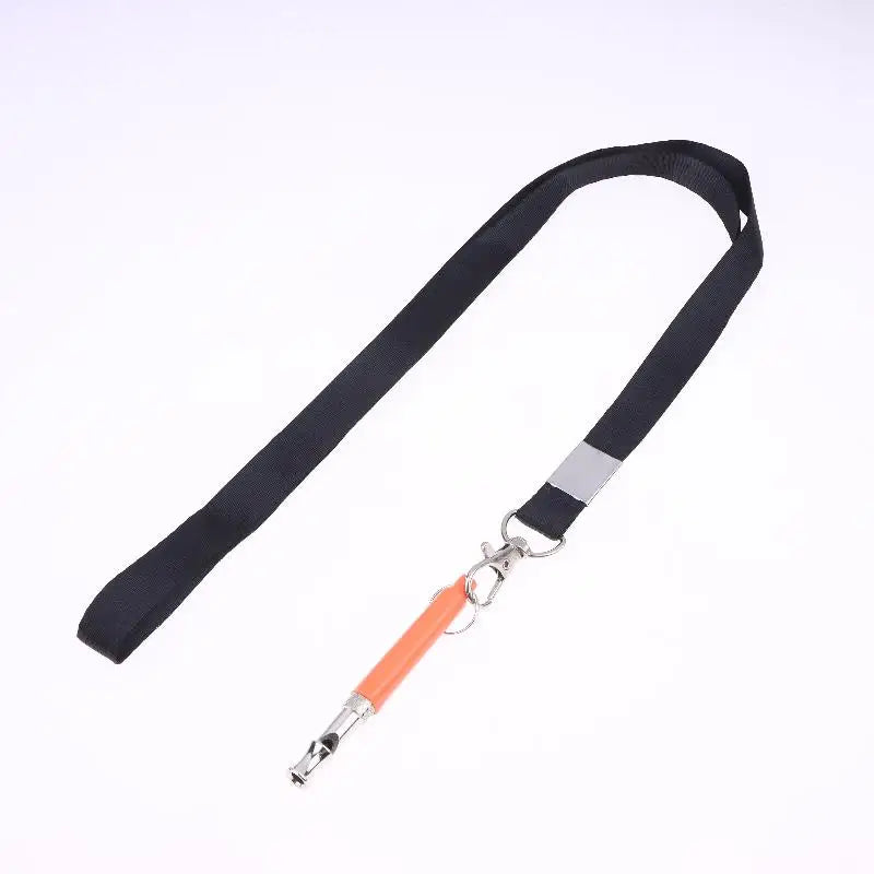 Ultrasonic Flute Dog Bark Controller Adjustable Training Whistle Qme Orange with rope A