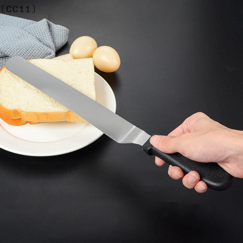 CC11Stainless Steel Cream Spatula Baking Tools 6 8 10 12 Cake Qme