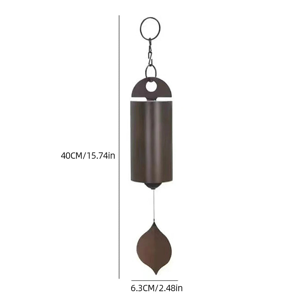 Wind Bell Retro Style Serenity Bell Wind Chimes Deep Resonance Metal Deep Tone Cylinder for Patio Yard Porch Garden Decor Qme