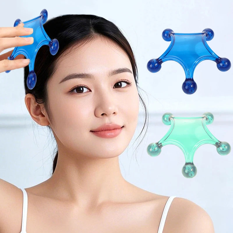 Handheld Deep Tissue Massager 5-Ball Acupressure Tool Gentle Qme