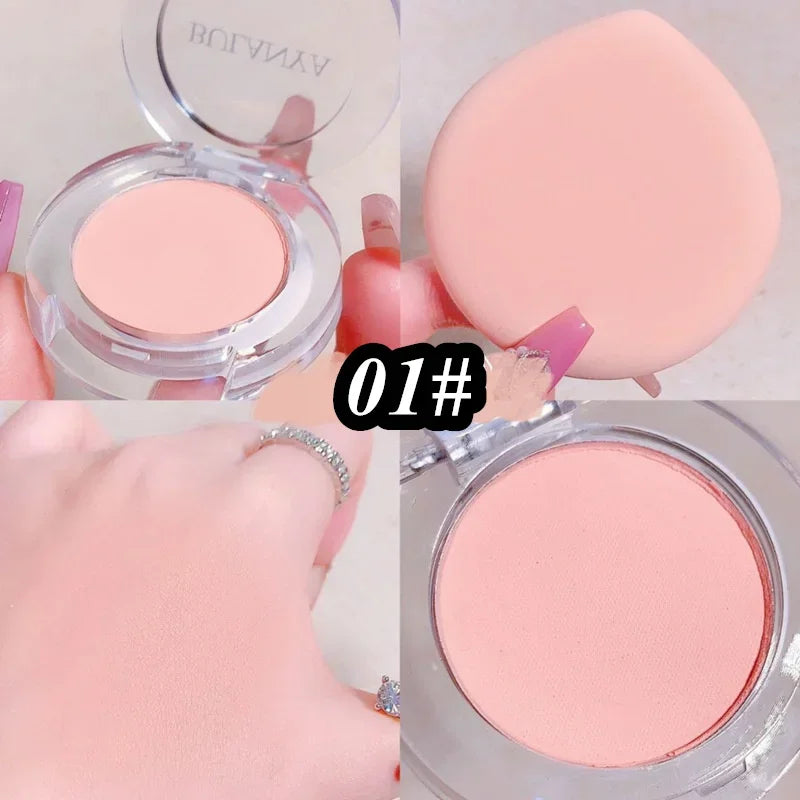 New 6 Colors Blush Makeup Palette Mineral Powder Red Rouge Lasting Natural Cream Cheek Tint Orange Peach Pink Blush Cosmetic Qme B-1