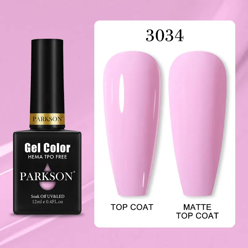 Parkson Colorful Nail Gel Polish Lacquer Soak Off UV LED Long Lasting Qme 3034