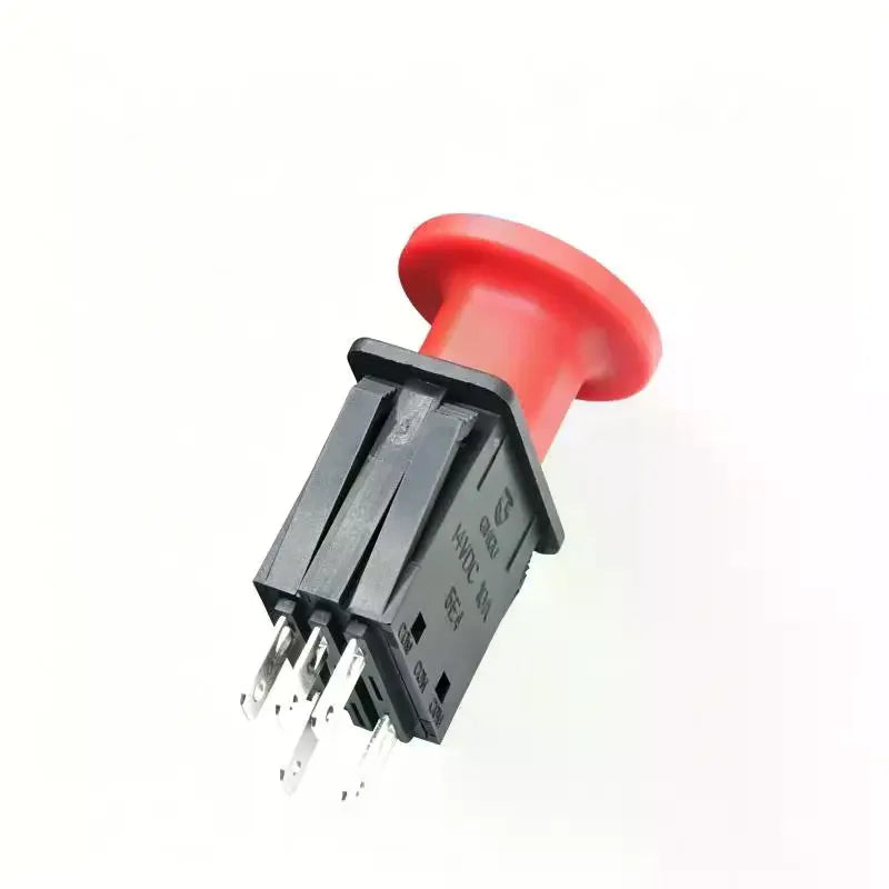 Red PTO Push Switch Durable Heat Resistant Shell 10A 14VDC Rating For Lawn Mowers Tractors Farm Equipment Qme