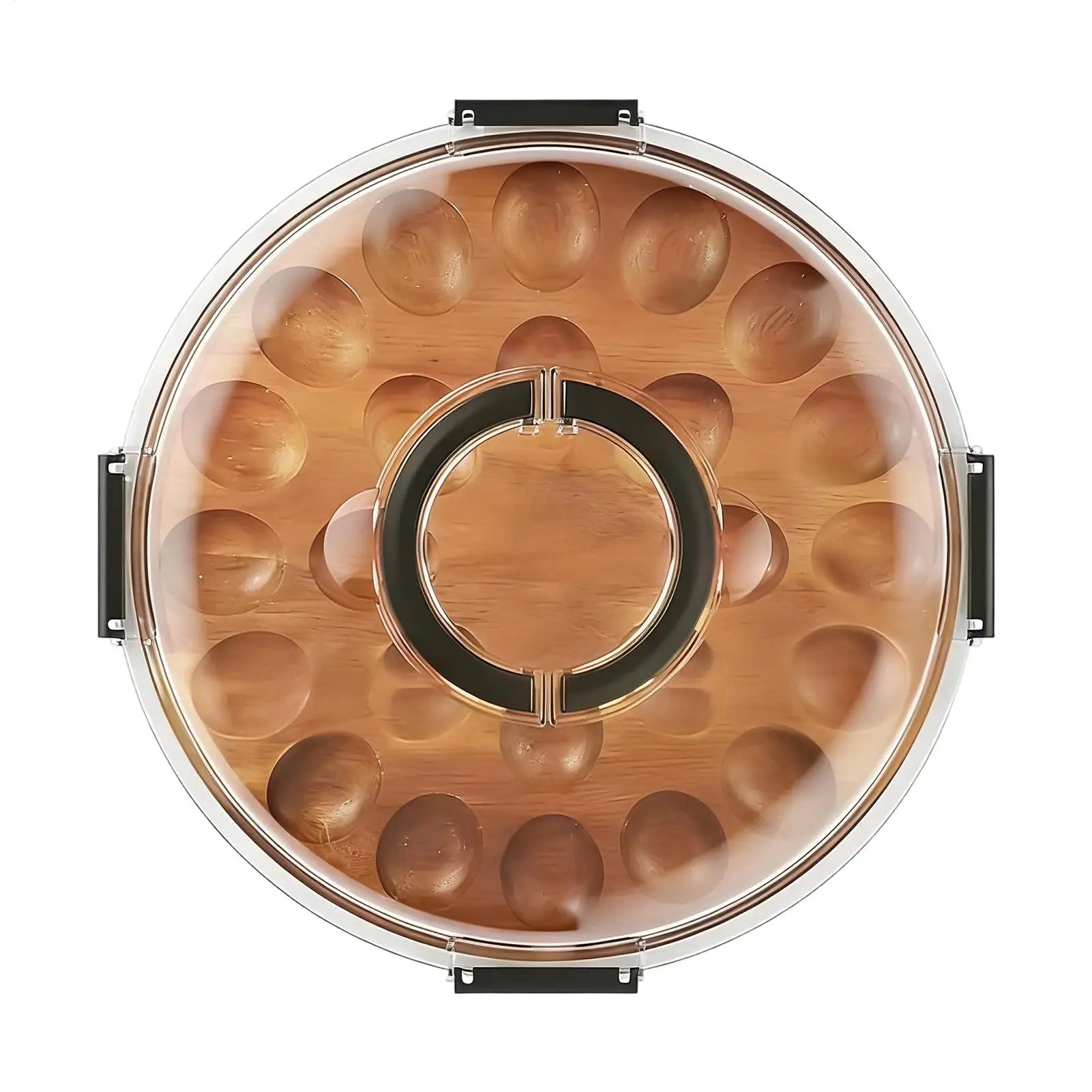 Trays for Deviled Eggs 24-Slot Tray with Lid Deviled Egg Holder for Party Home Kitchen Buffet Appetizer Countertop Table Qme