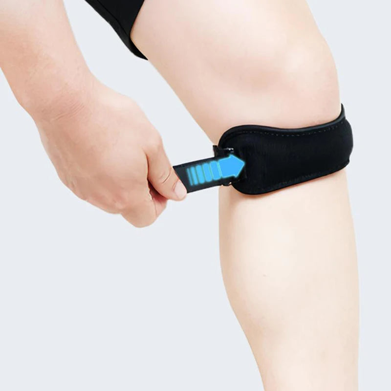 Adjustable EVA Soft Pad Knee Strap Patellar Tendon Support Running Qme