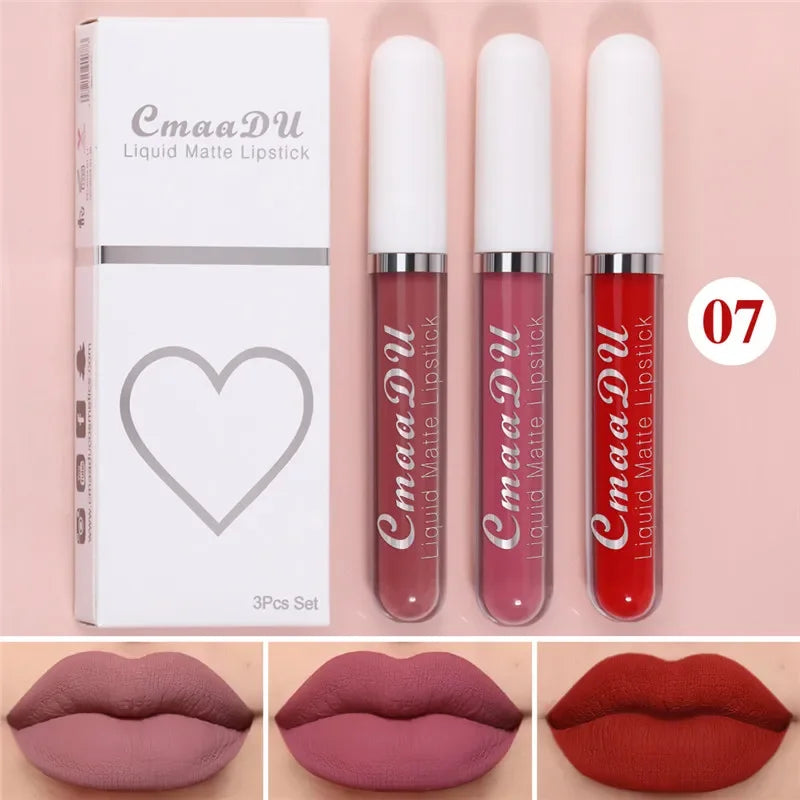 6 Colors Fashion Matte Lip Gloss Sets Natural Moisturize Waterproof