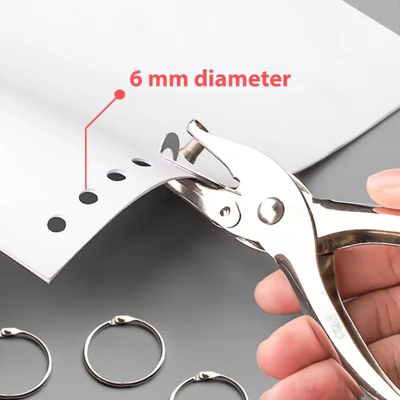 1PC Single hole punching 8 sheets capacity 6mm diameter hole punch toilet paper scrapbook hole punch Qme
