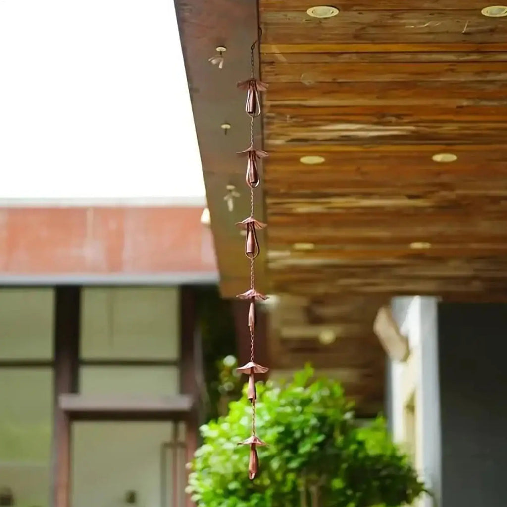 Metal Mushroom Rain Chain Heavy Duty Downspout Alternative Chains Qme
