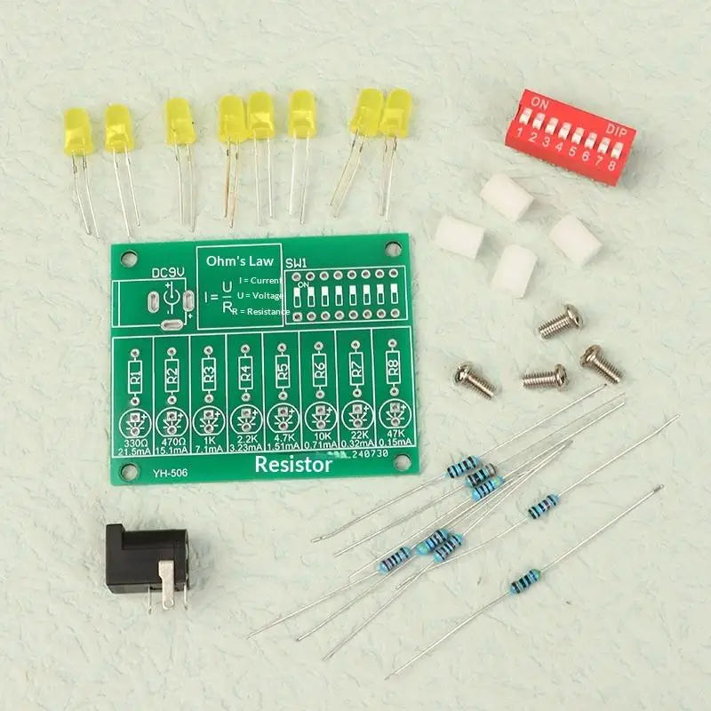 Electronic Soldering LED Light Current Test DIY Practice Board Qme