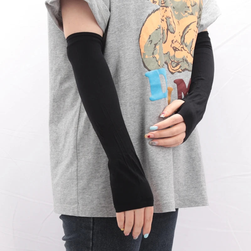 Women Sun Protective Sleeves Long Gloves Breathable Quick Dry Men Qme
