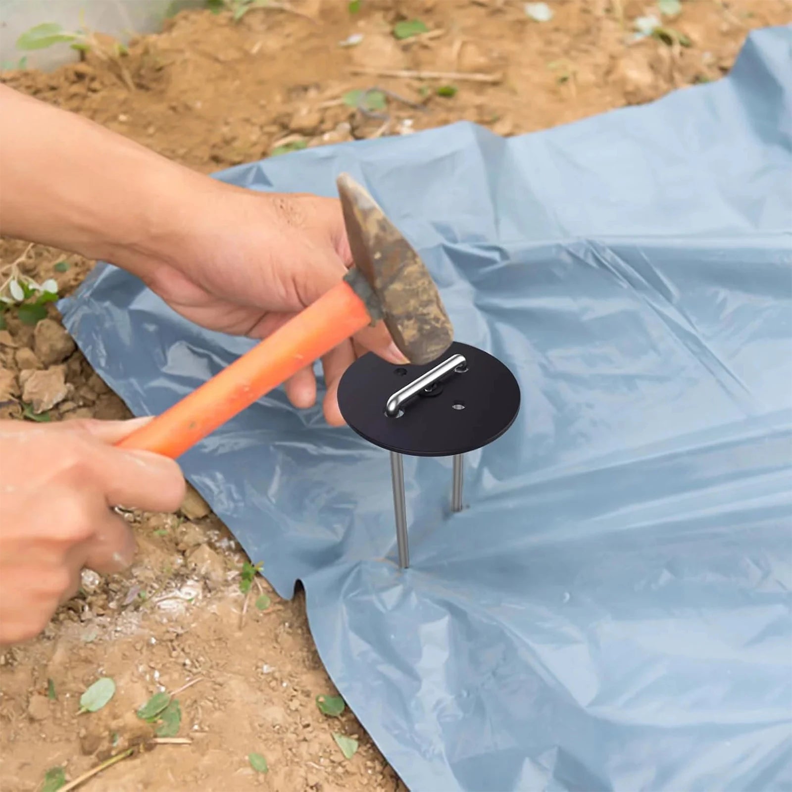 U-Shaped Garden Nails Heavy Duty Stake Lawn Galvanized Landscape Nail for Fixing Water Pipe Turf Barrier Ground Nail Qme