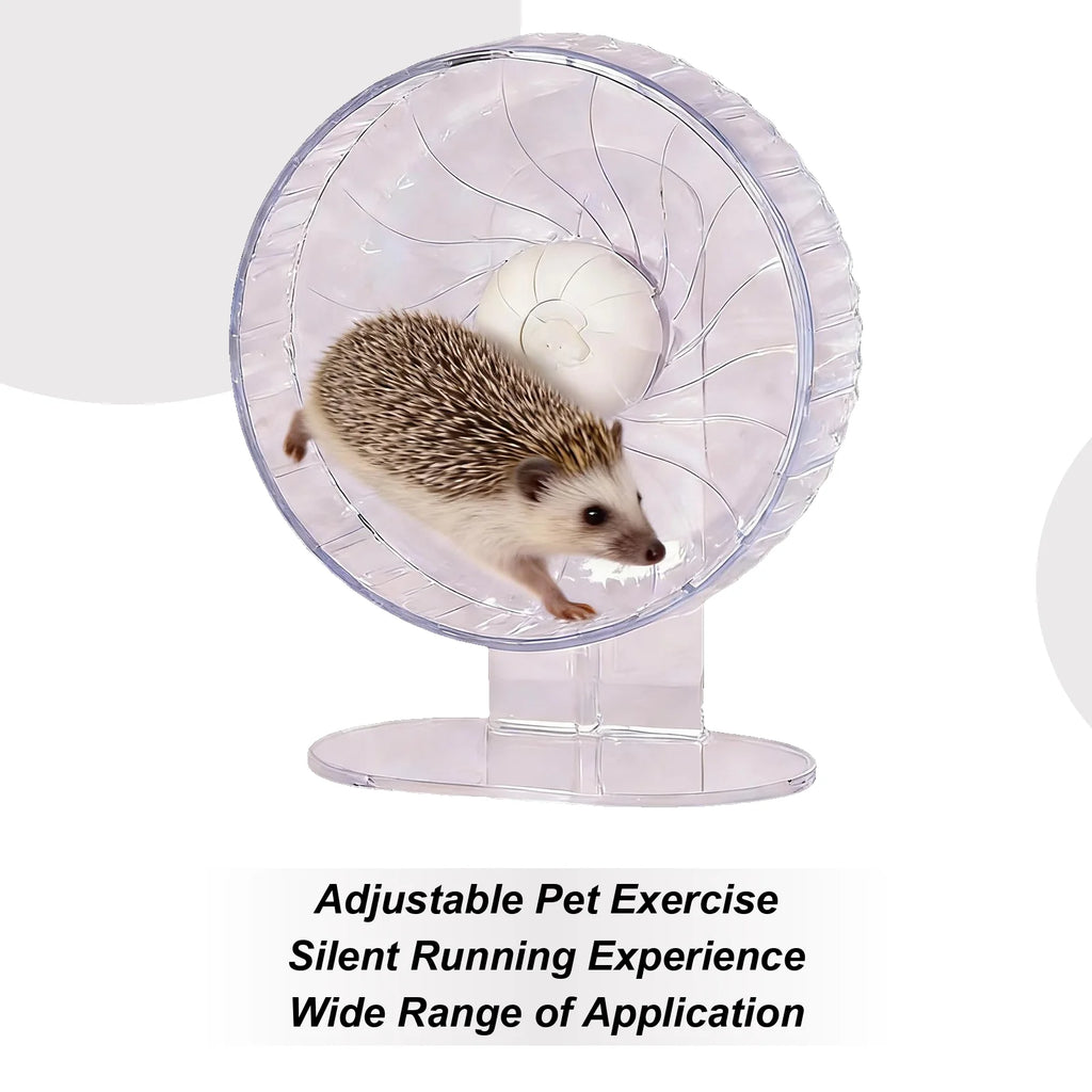 Hamster Wheels Adjustable Height Silent Rotary Habitat Accessories Qme