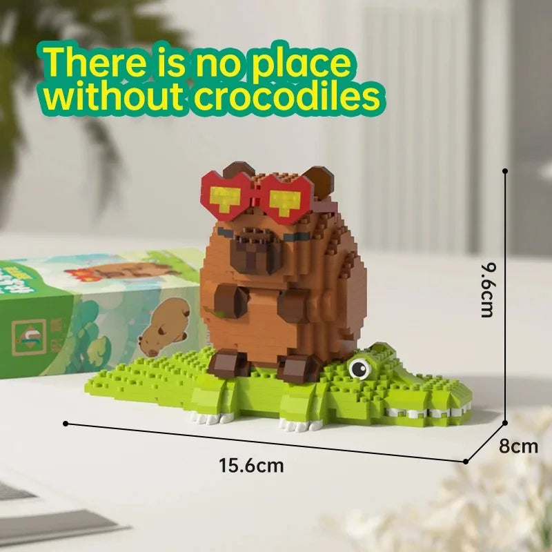 NEW Creative"Capybara Building Blocks Set-Cute Water Guinea Pig DIY Model | Fun STEM Toy for Kids & Adults",ideal birthday gifts Qme M3151 Opp bag packing