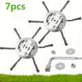 6Inch Steel Wire Wheel Head Grass Trimmer Head Universal Weeding Brush for Courtyard Sidewalk Lawn Brushcutter Removal Moss Rust Qme 7pcs