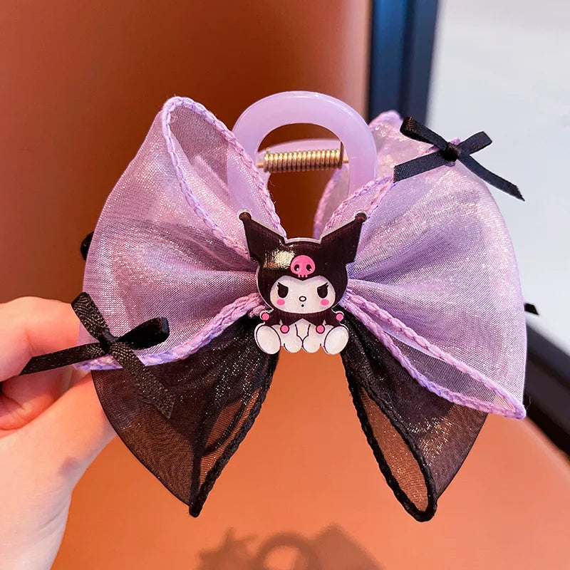 New Hello Kitty Cute Hair Clips Elegant and Stylish Updo Clips Sweet and Cute Cartoon Hair Accessories Qme 18