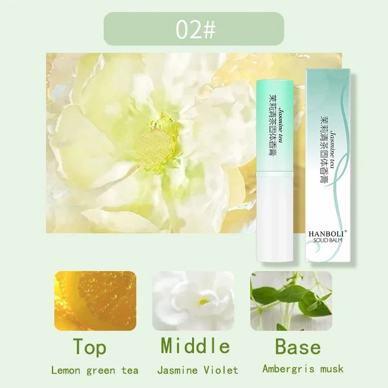 Faint Scent Solid Perfumes Balm Stick for Women Men Anti-perspirant Long Lasting Fragrances Pen Portable Easy-To-Use Deodorants Qme 1Pcs B02