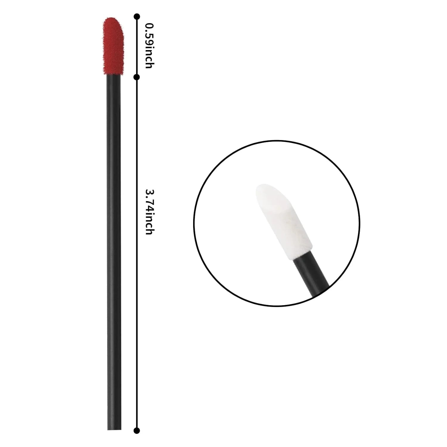 Disposable Lip Lint Applicators Lipstick Testers Wands Makeup Brushes Qme