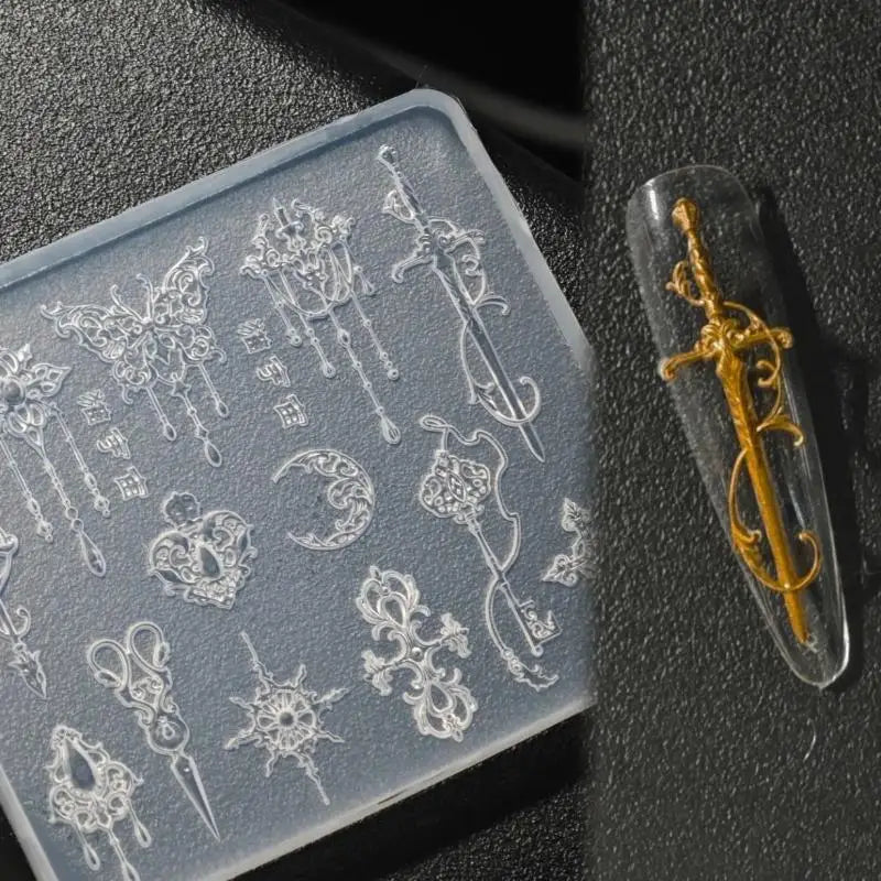 European Retro 3d Relief Silicone Mold Transparent Flowers Bow Tie Qme