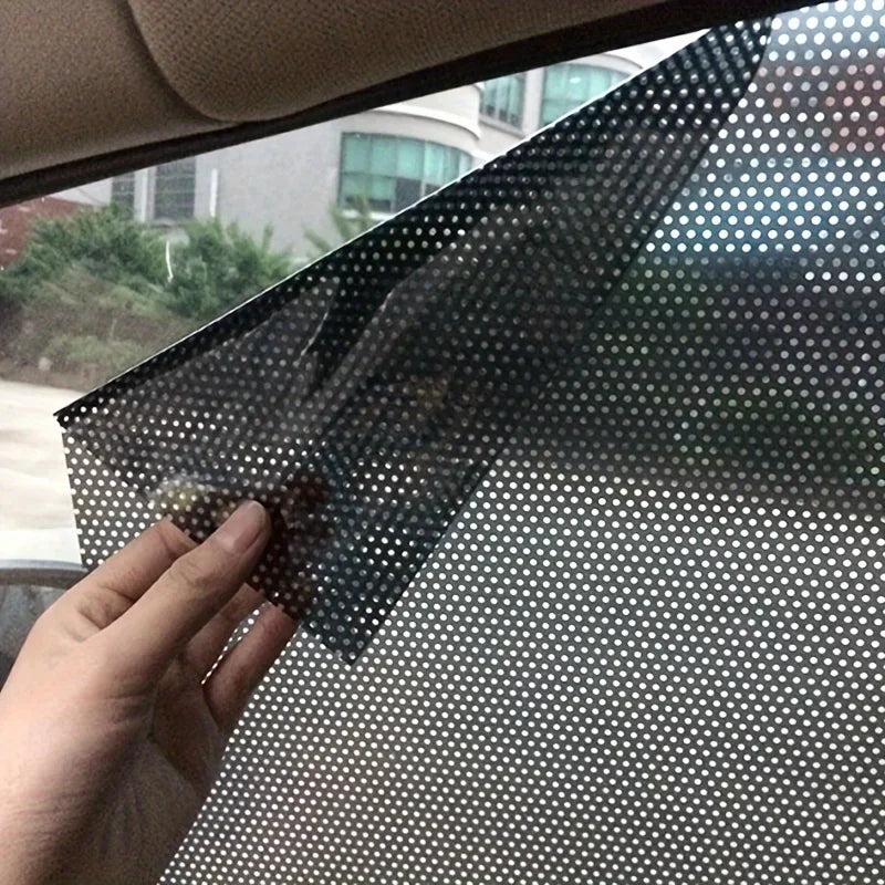 Keep Your Car Cool & Private - 2pcs Car Side Window Sunshades With Static Cling Films! Qme