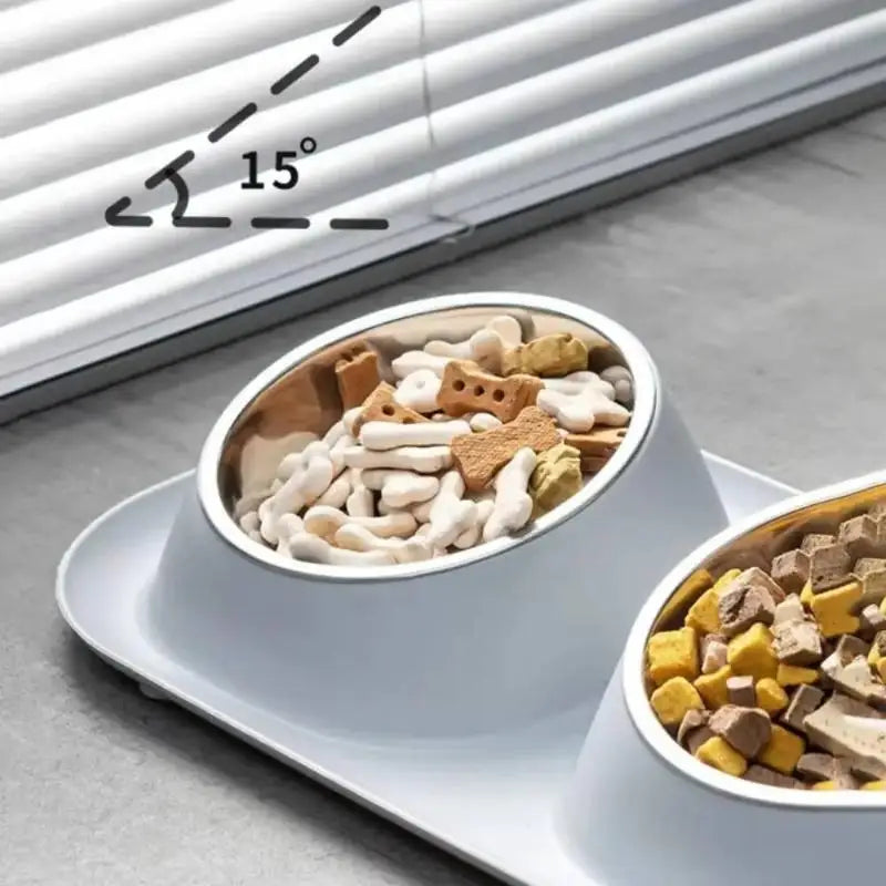 Food Water Bowls Multifunctional Protect Cervical Spine Stainless Qme