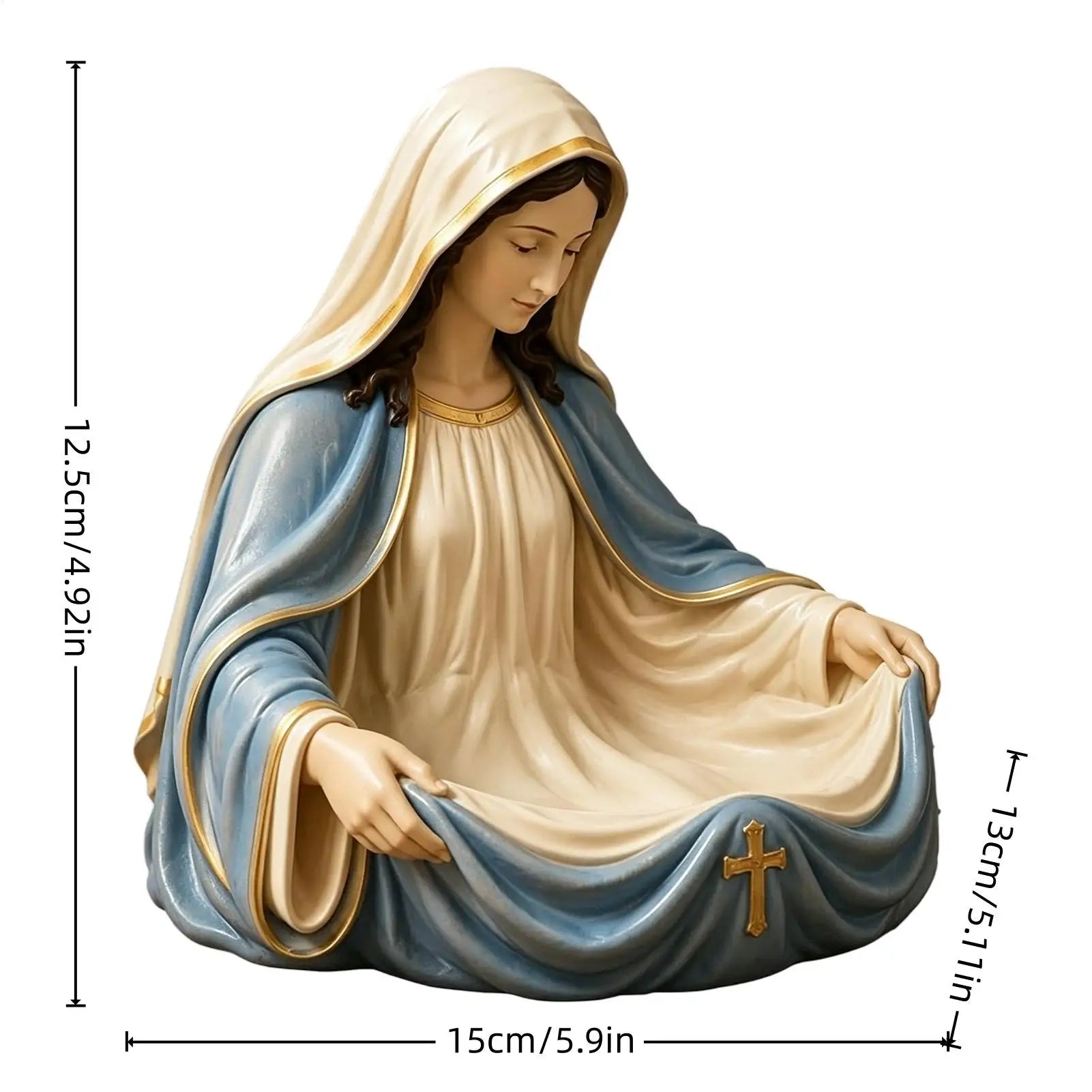 Key Bowl Mother Mary Desktop Decor Religious Storage Dish Women Men Qme