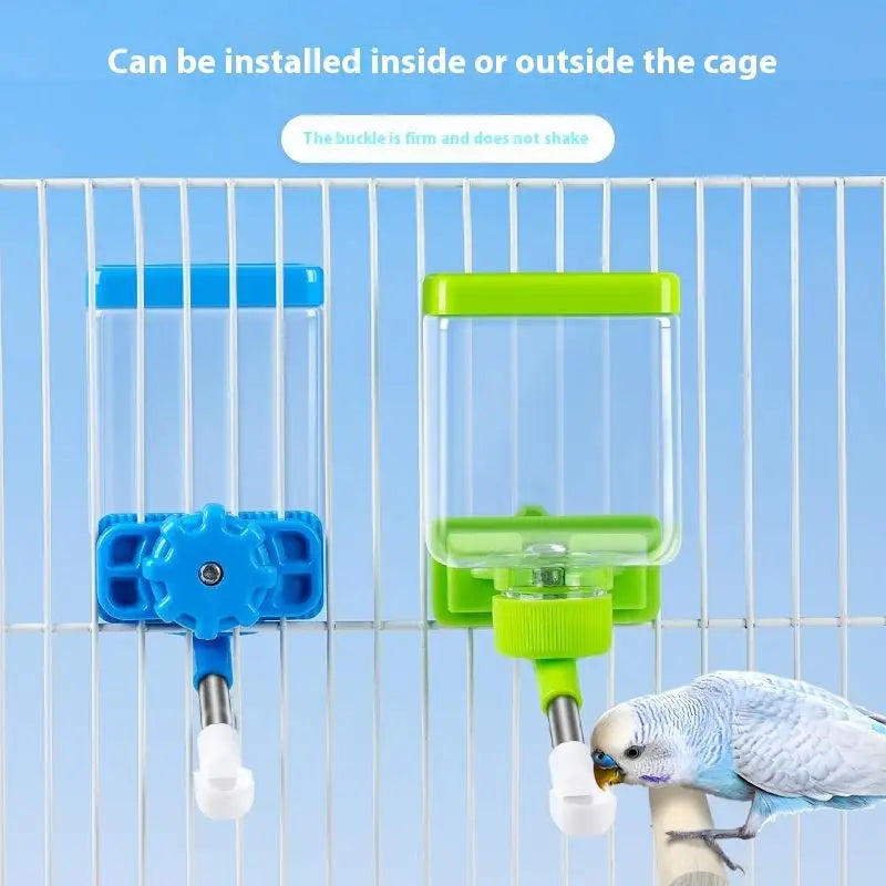 Hanging Water Dispenser Easy Clean Install Pets Dispensers Bird Cage Qme