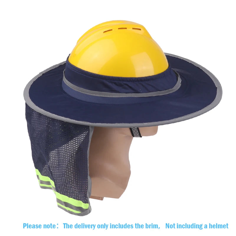 Temperature Sunscreen Safety Helmet Sun Protection Curtain Qme Navy