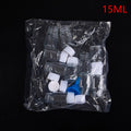 Clear Plastic PET Empty Vial Sealable Refillable Container Solid Qme 15ML