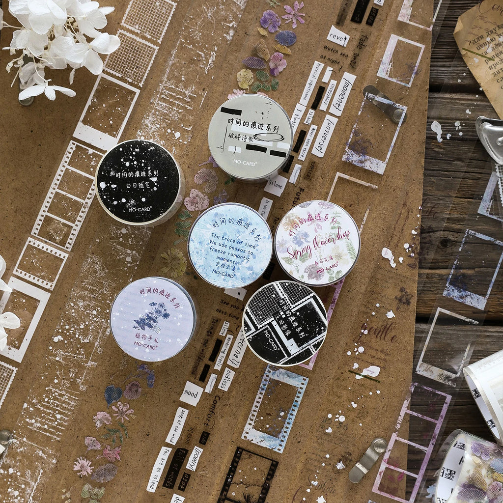 25mm*2m 1pc PET Washi tape Stick Labels Decorative Diy Scrapbooking material hand made junk journal Stationery supplies Qme