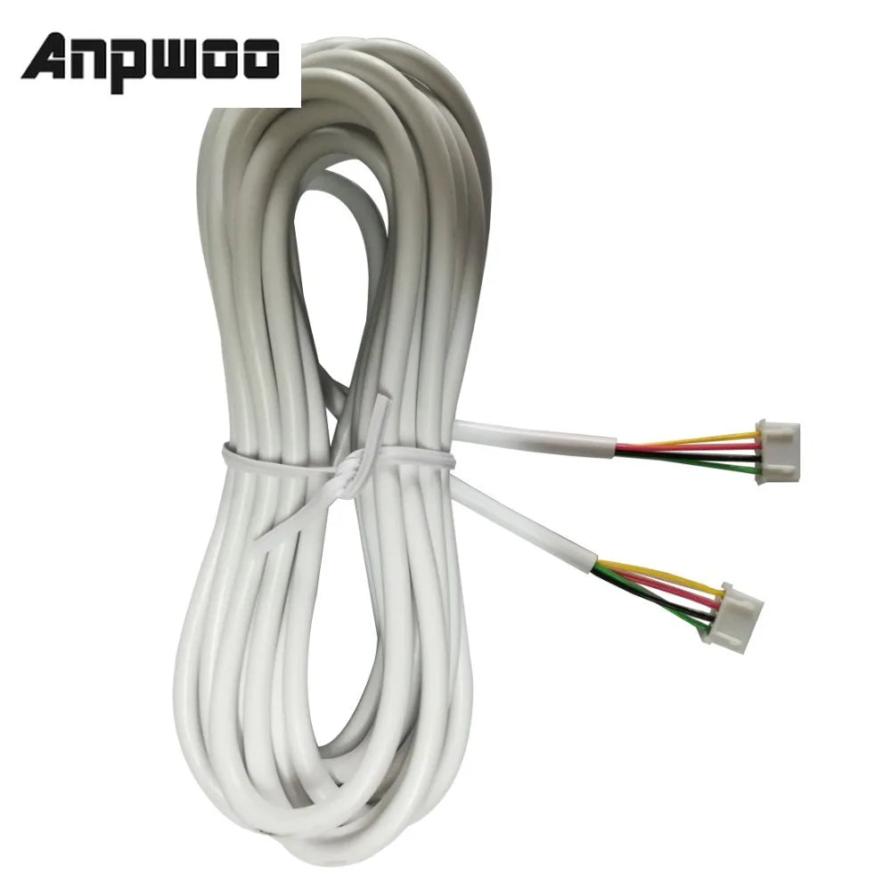 ESCAM Door cable 5M 2.54*4P 4 wire cable for video intercom Color Video Door Phone doorbell wired Intercom connection cable Qme