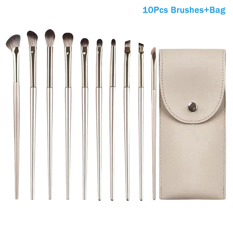 Eye Makeup Smudge Undercover Eyeliner Detail Small Brushes Soft Qme 10Pcs Bag