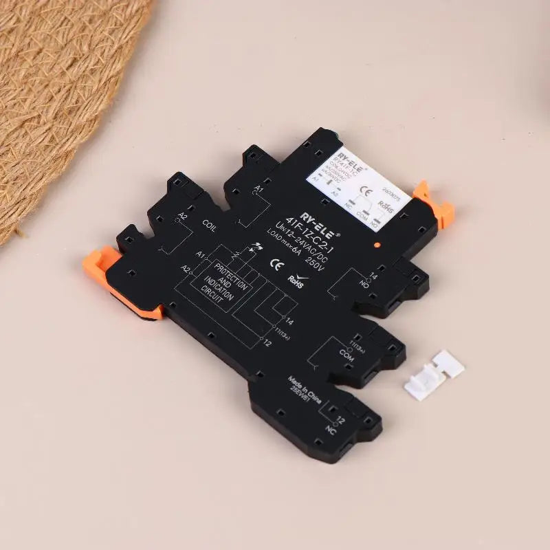Slim Profile Relay RY41F-1C 12V 24V DC Ultra-thin Electromagnetic Relay Substitute for Hongfa RSL-1C-ZN PLC Interface Relays Qme A3