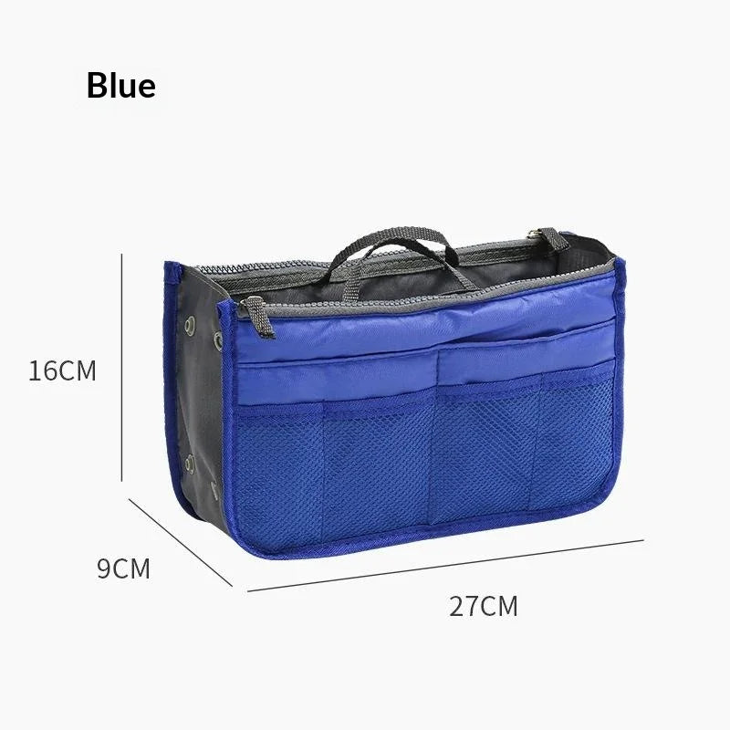 Multifunctional Bi-fold Storage Bag Double Zipper Large Capacity Storage Arrangement Makeup Toiletries Classification Bag Qme A12