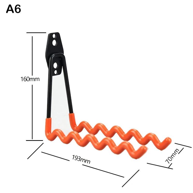 Heavy Duty Metal Hook Garage Organizer Wall Mount Bicycle Hanger Hooks Wall Mount Anti-slip Storage Hook For Ladders Garden Tool Qme A6