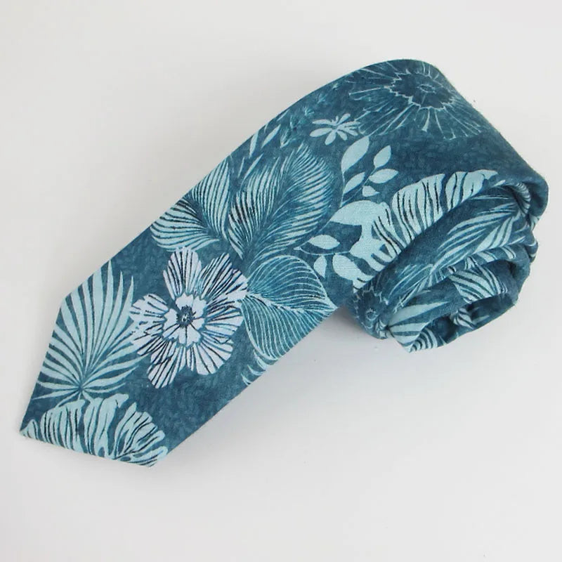 Floral Elegant Tie Men Women 100 Cotton Beautiful Flower Paisley Qme rt-3