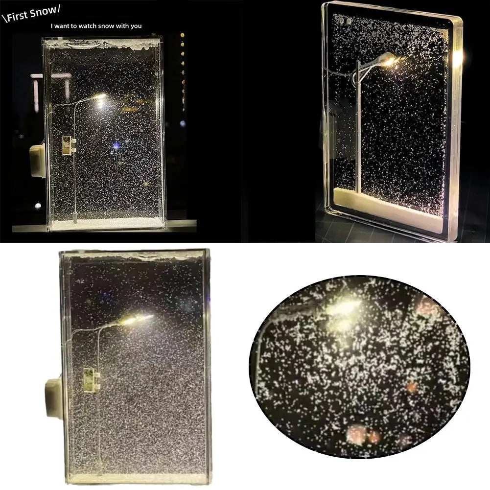 2026 Handmade Snow Scene Night Light Christmas Light-Up Kit Snowy Night Light Toys Arts And Crafts Decor for Kids Adults Qme