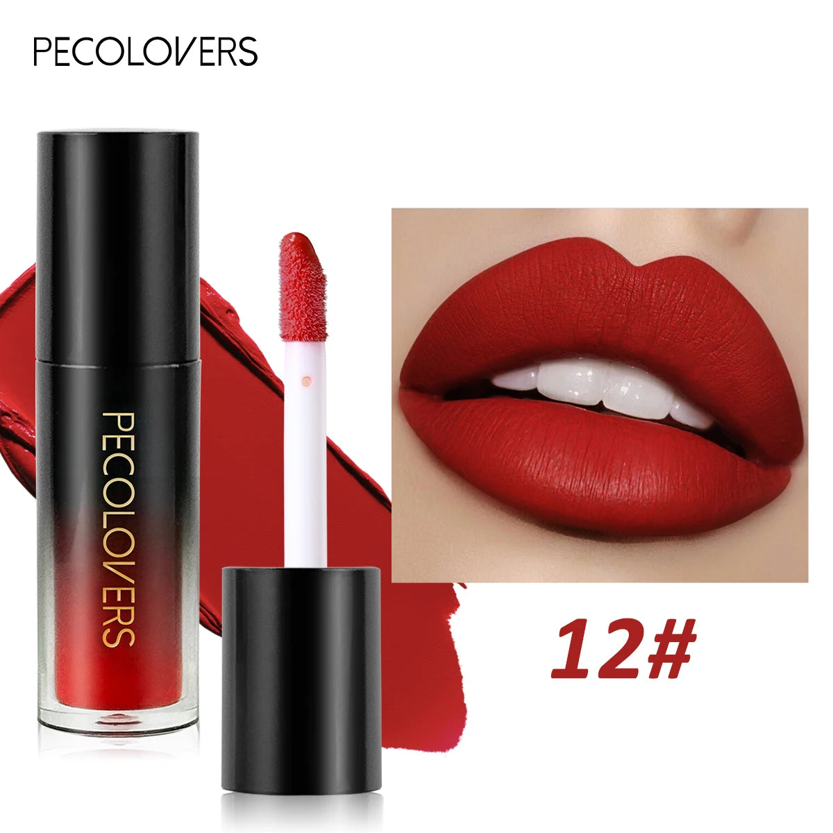 Multiple Colors Matte Velvet Lip Gloss Waterproof Long-lasting Qme 12