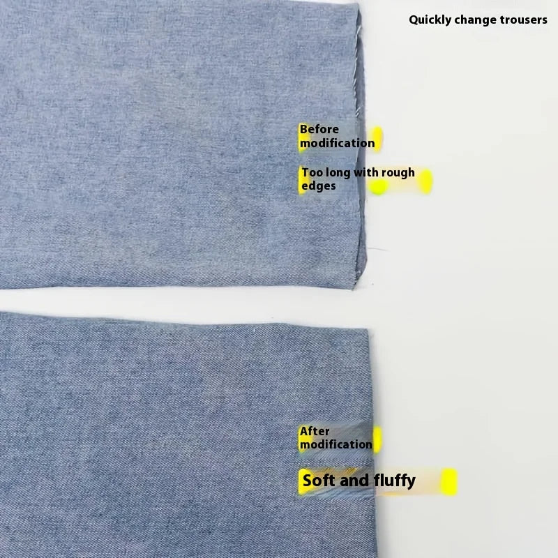1 roll pants leg shortening tool, no sewing, no ironing, fixed sticker, self-adhesive leg sticker, clip, edge buckle, too long, Qme