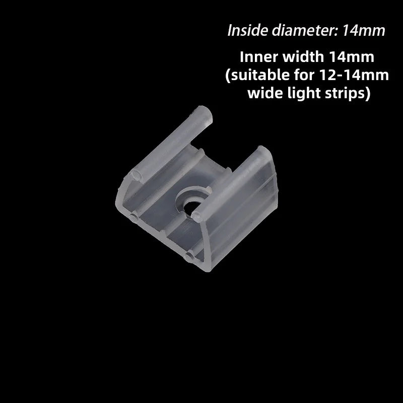20PCS 10/12/14/17/20mm LED Strip Fix Clips Connector For Fixing 2835 Neon Light 220V COB Plastic Buckle Flexible Accessories. Qme 14MM