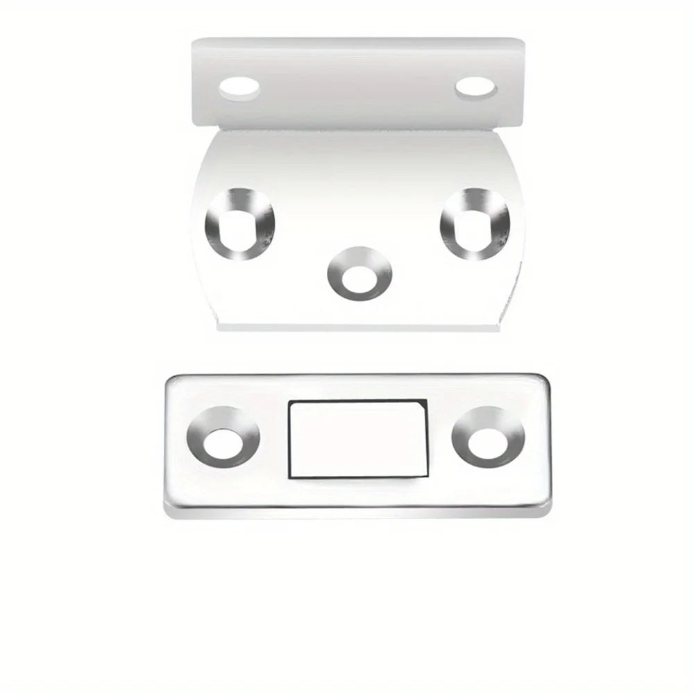 Magnetic Door Closer Cabinet Catch Latch Cupboard Ultra Thin Automatic Closer Lock Invisible Strong Door Stopper Wardrobe Qme Silvery