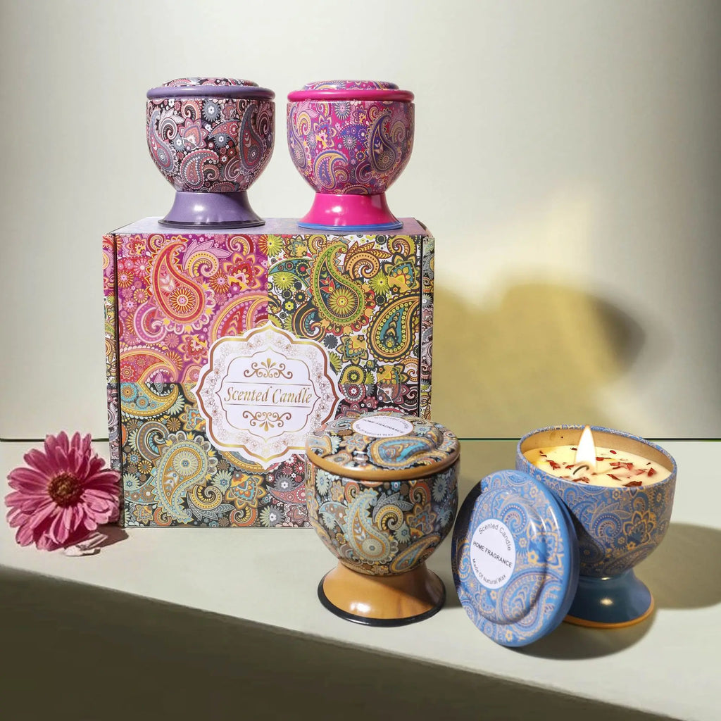 Candle Gift Set Soy Wax Aromatherapy Jar Candles in Tin Can Luxury Wedding Favors Bridesmaid Souvenir for Guests Home Decor Qme