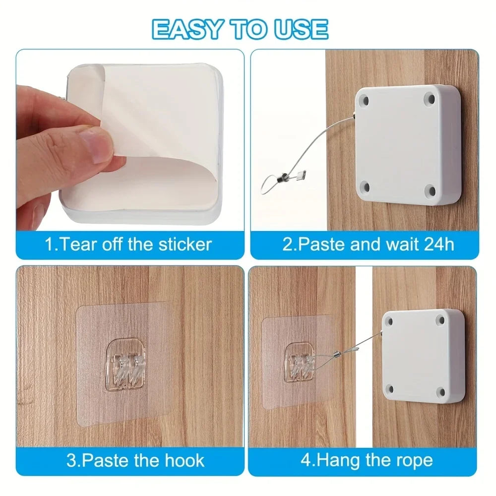 1pc An automatic door closer without drilling holes,It is applicable to offices, bathrooms, bedrooms and other places. Qme