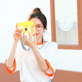 Cute Camera Shaped Kids Plastic Sippy Cup Strap Portable Outdoor Qme yellow