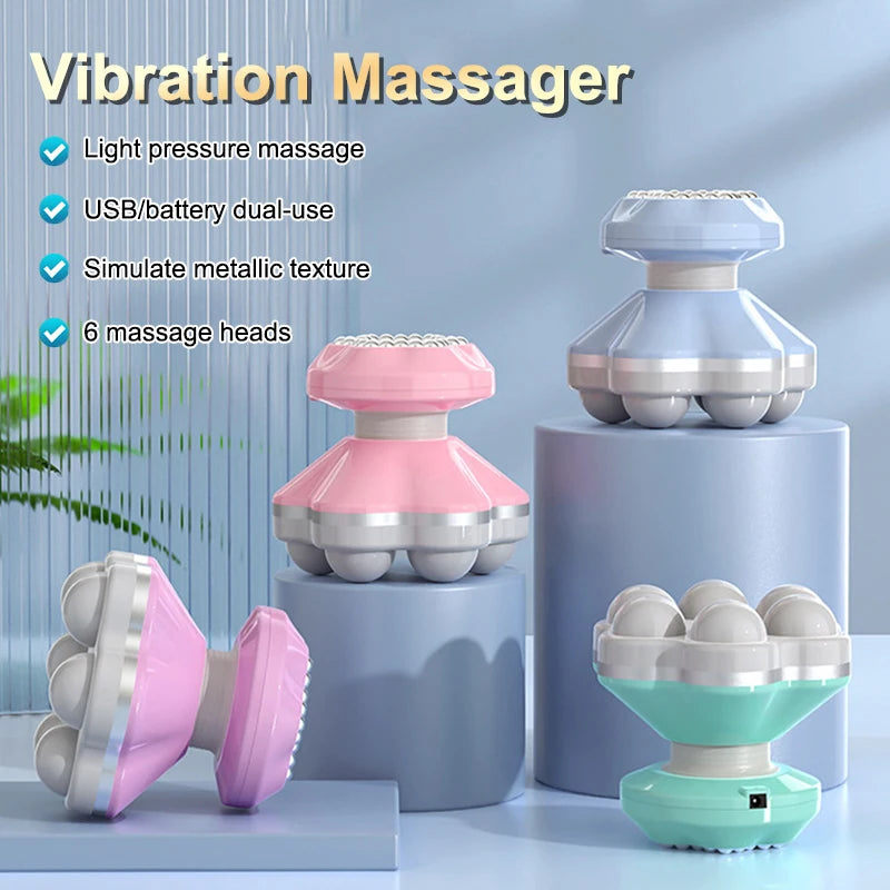 USB Mini Body Massager Triangular Electric Massage Tool Relaxation Qme